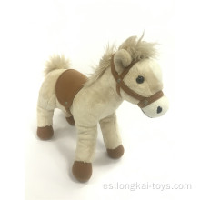 Peluche animado galope abrazar granero caballo